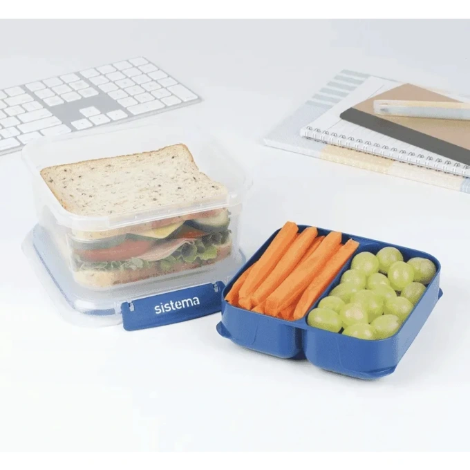 Pojemnik 1,15l Square Stax To Go niebieski